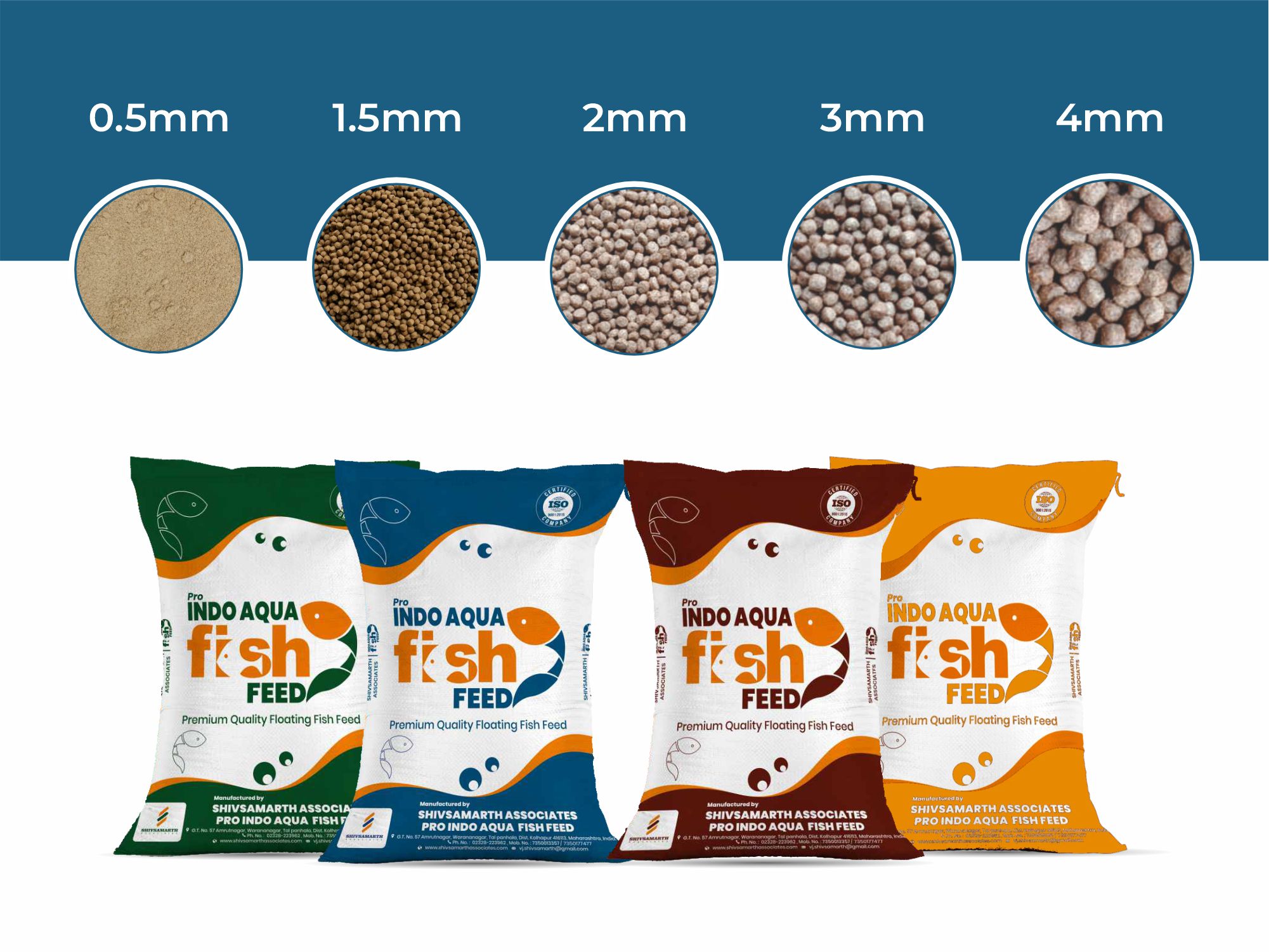 High-quality floating fish feed, Pro Indo Aqua Fish Feed Manufacturer